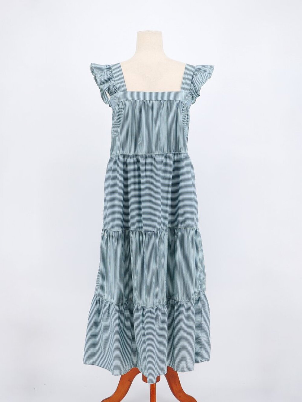 Nation LTD Camille Easy Tiered Sundress in Blue Stripe Size XS